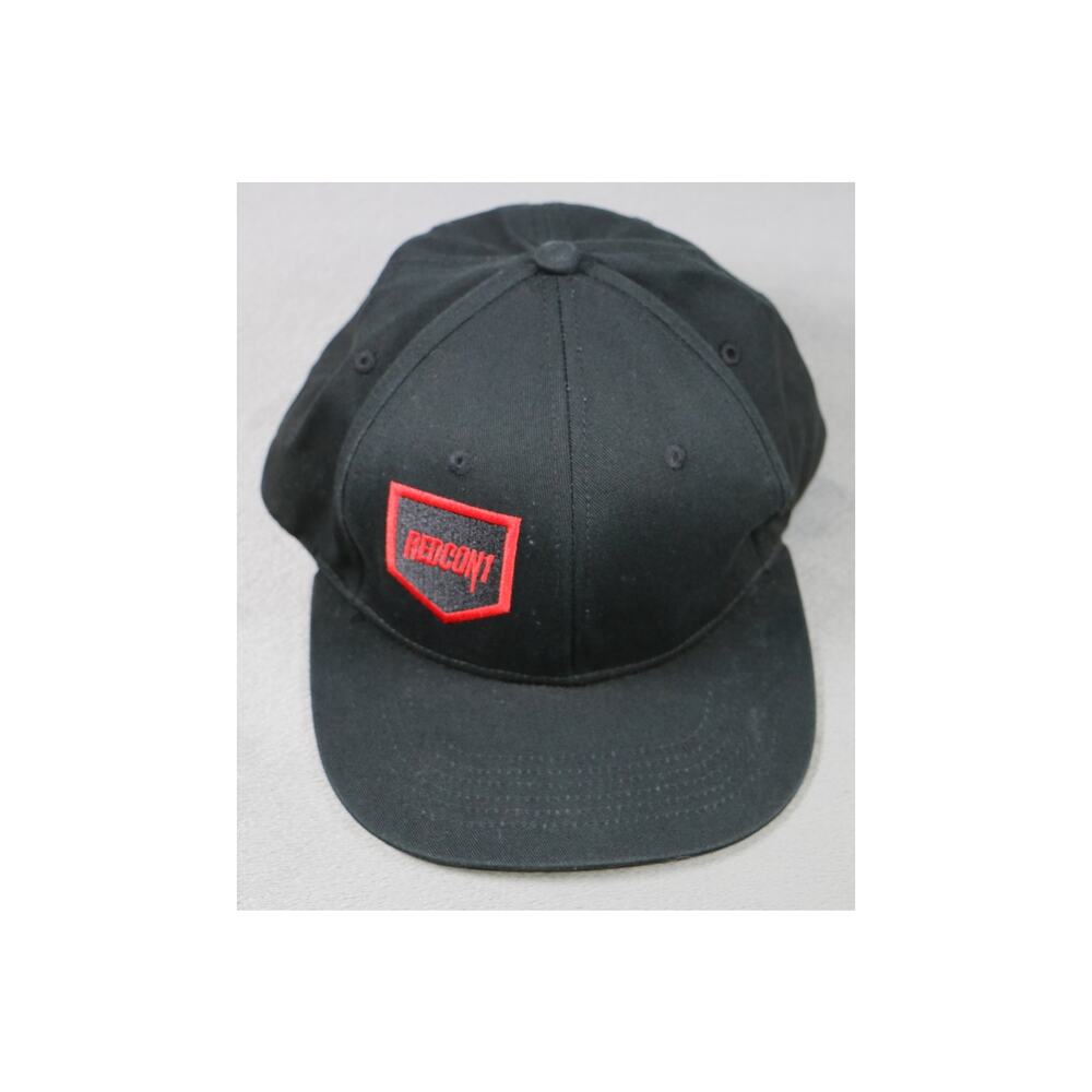 Redcon1 Hat Cap Snap Back Black Red Embroidered Patch Mens RC1 Logo